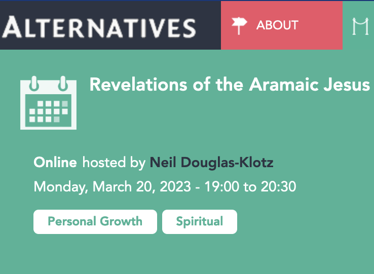 Online Aramaic Jesus Seminar on Monday